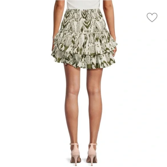 MISA LOS ANGELES Evienne Ikat Print Tiered Mini Skirt XS - Picture 4 of 12